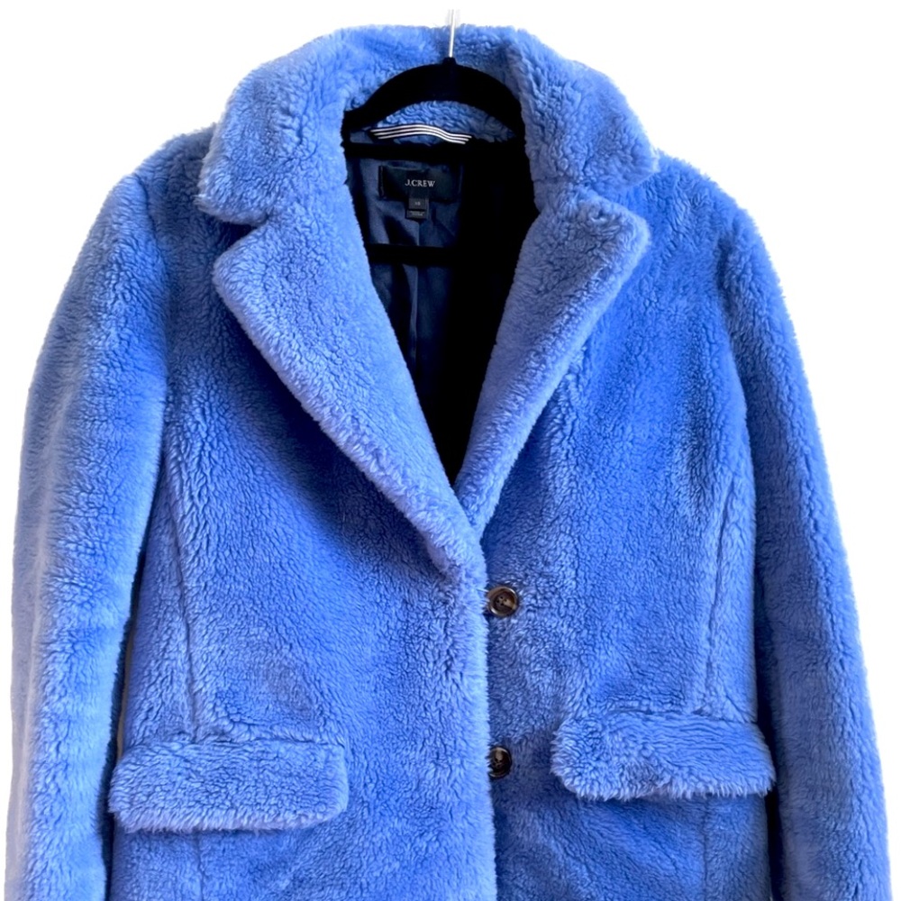 J. Crew Sky Blue Teddy Jacket